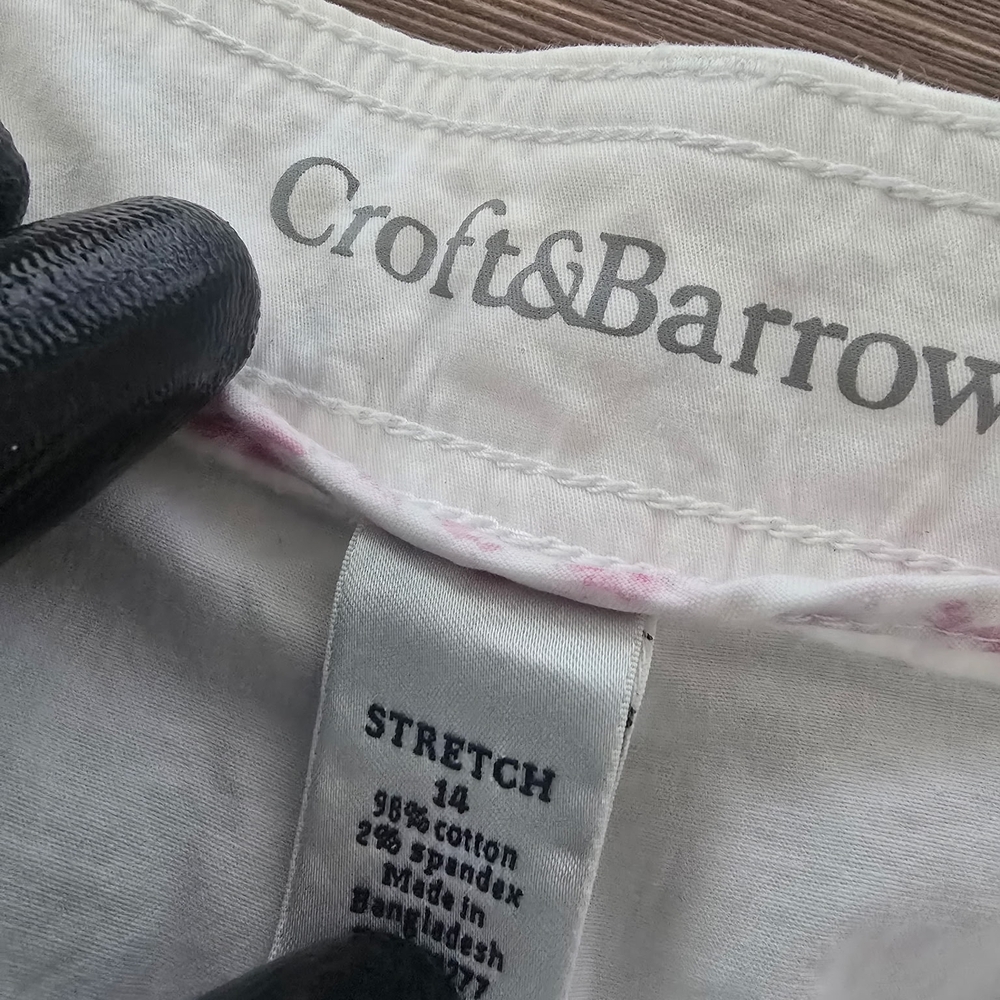 Croft & Barrow Women’s Stretch Capri Pants – Size 14, Khaki /(2) White / Olive - Picture 9 of 11